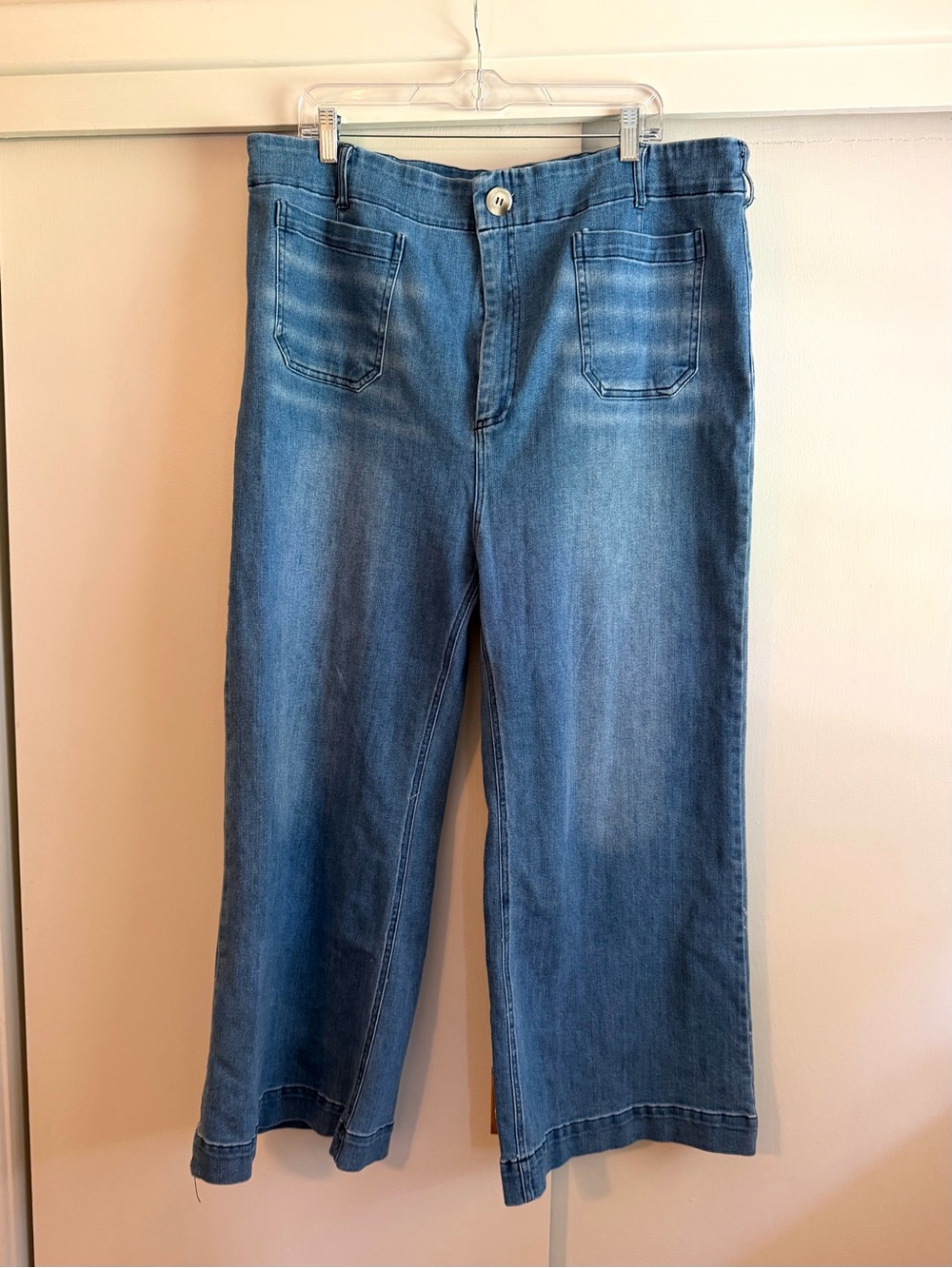 White Birch Women's Blue Wide-Leg Jeans